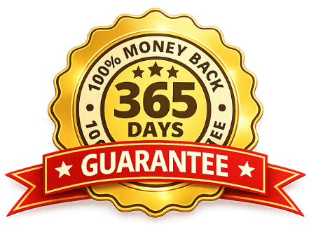 365-Day Money Back Guarantee Badge